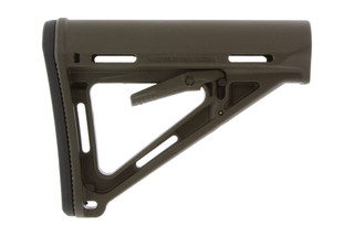 Magpul OD Green MOE Carbine Stock features a removable rubber buttpad
